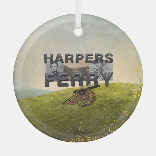 ABH Harpers Ferry Glass Tree Decoration (Front)