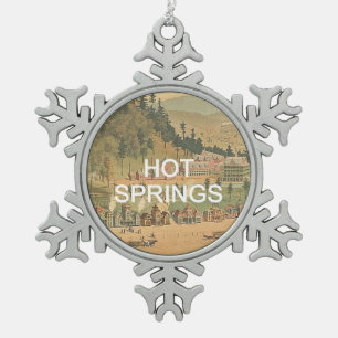 ABH Hot Springs Snowflake Pewter Christmas Ornament