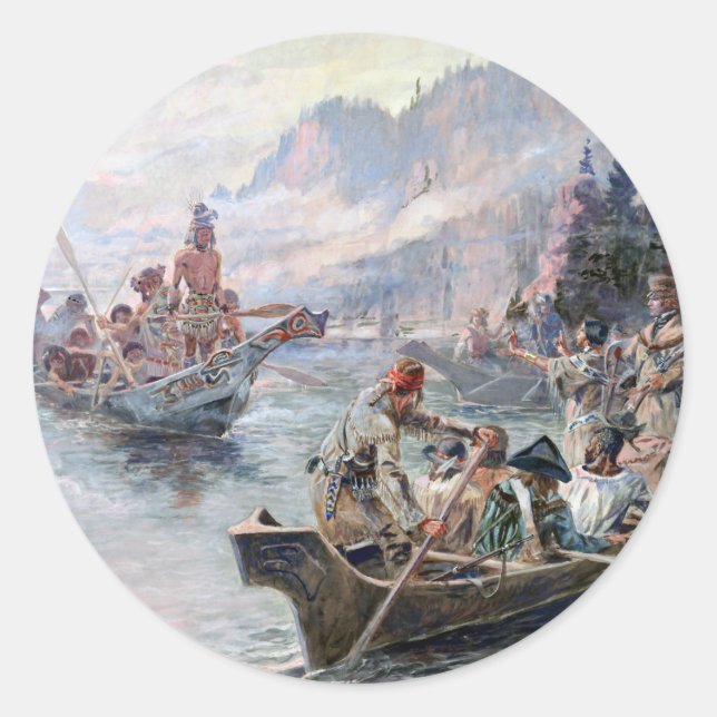 ABH Lewis and Clark NHS Classic Round Sticker (Front)