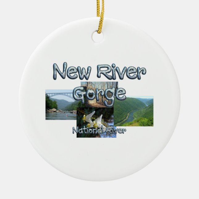 ABH New River Gorge Ceramic Tree Decoration (Front)