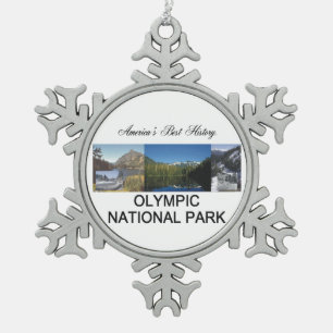 ABH Olympic National Park Snowflake Pewter Christmas Ornament