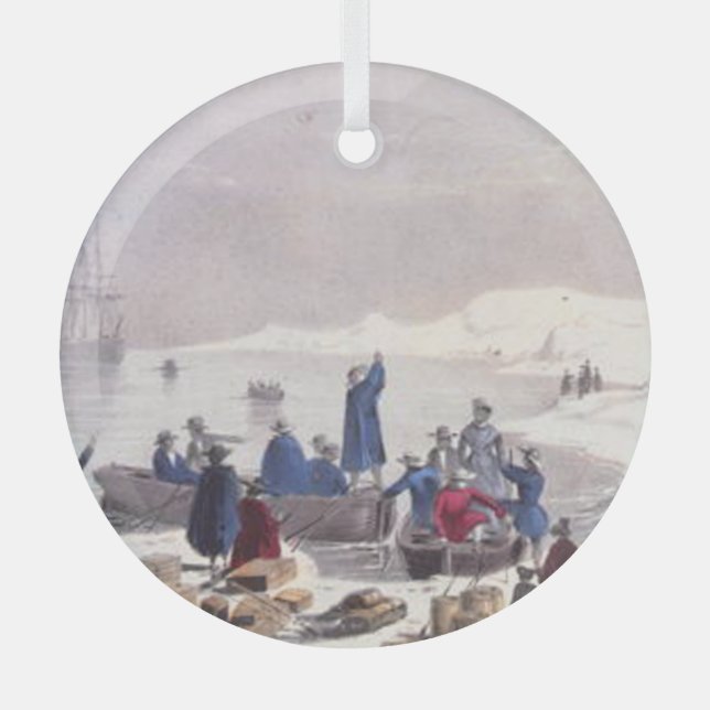 ABH Plymouth Rock Glass Ornament (Front)