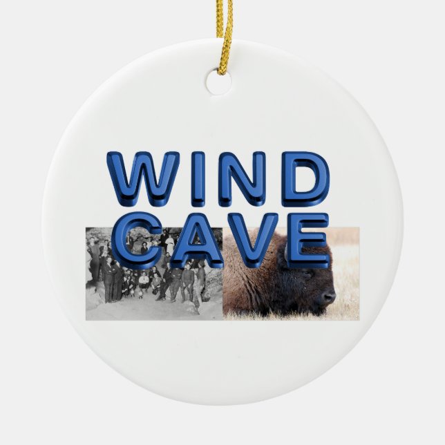 ABH Wind Cave NP Ceramic Tree Decoration (Front)