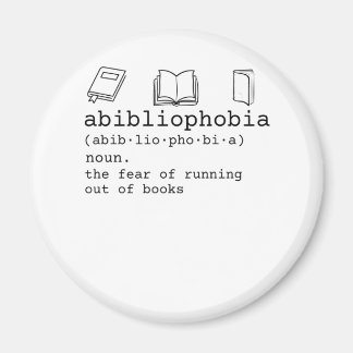 Abibliophobia definition book reading teacher magnet