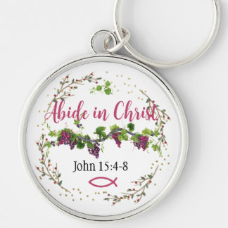 Abide in Christ Keychain