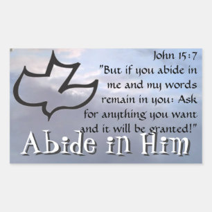 Abide in Him Rectangular Sticker