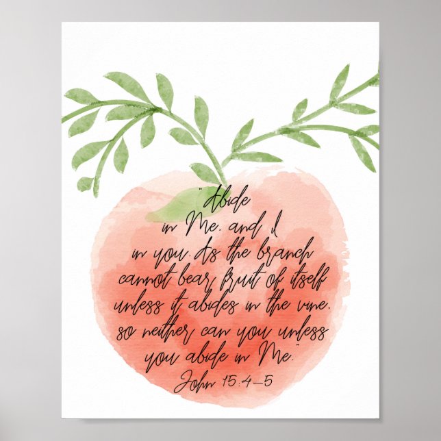 Abide In Me and I In You... John 15:4-5 Poster (Front)