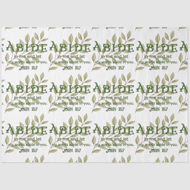 Abide In Me Christian Tissue Paper (Front)