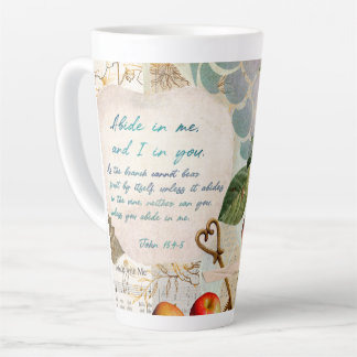 Abide in Me Fruitful Faith Art Journal Latte Mug