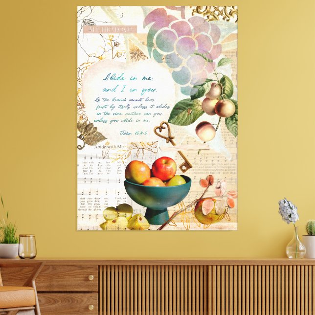 Abide in Me Fruitful Faith Poster Canvas Print (Insitu(LivingRoom))