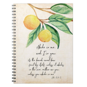 Abide In Me Fruitful Oranges Notebook