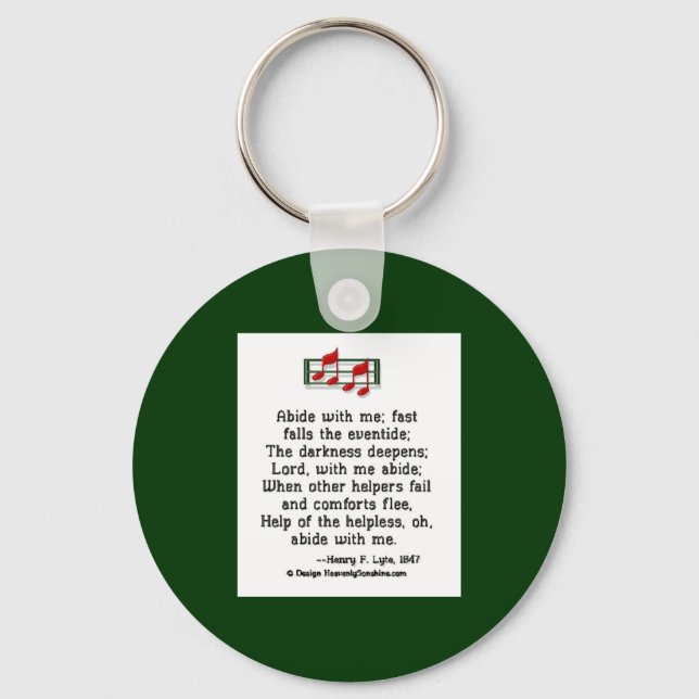 Abide With Me Key Ring (Front)