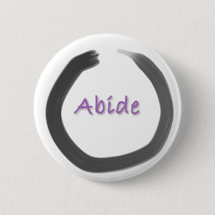 Abide Zen Buddhist Enso Circle 6 Cm Round Badge