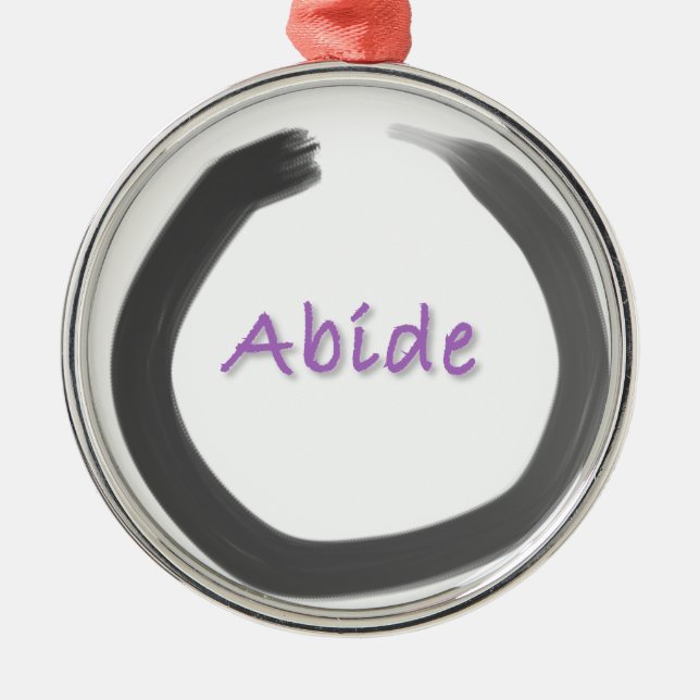 Abide Zen Buddhist Enso Circle Metal Tree Decoration (Front)