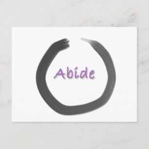Abide Zen Buddhist Enso Circle Postcard