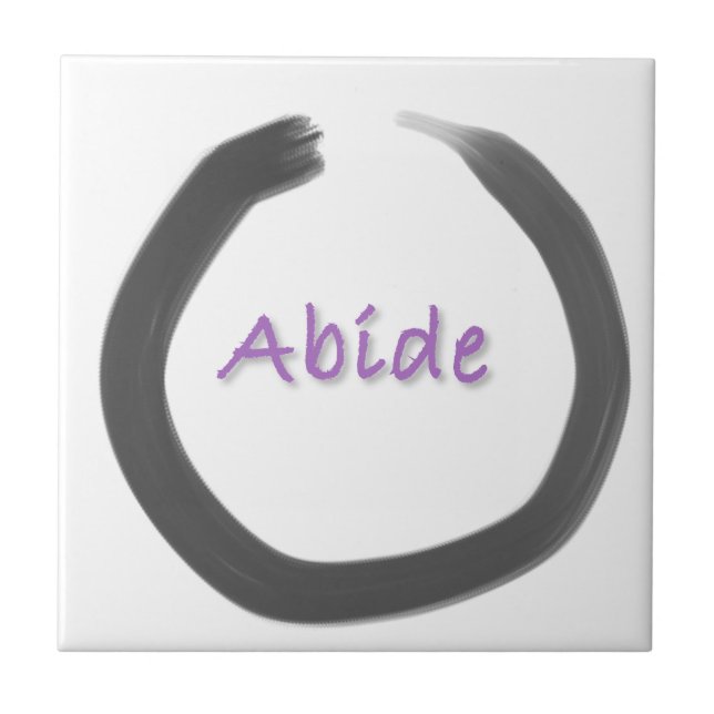 Abide Zen Buddhist Enso Circle Tile (Front)
