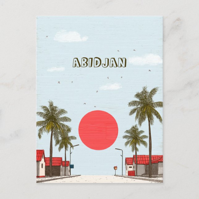Abidjan Ivory Coast Postcard (Front)