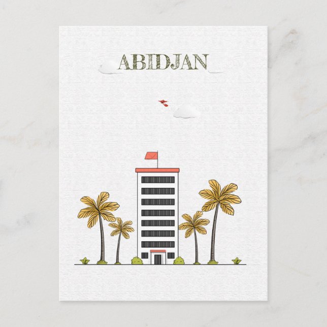 Abidjan Ivory Coast Postcard (Front)