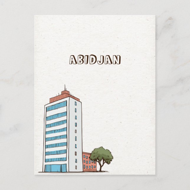 Abidjan Ivory Coast Postcard (Front)