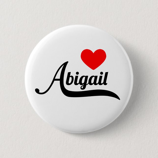 Abigail 6 Cm Round Badge (Front)