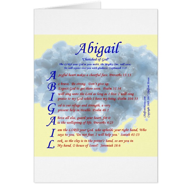 Abigail Acrostic (Front)