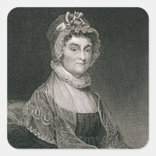 Abigail Adams, engraved by G.F. Storm (fl.c.1834) Square Sticker