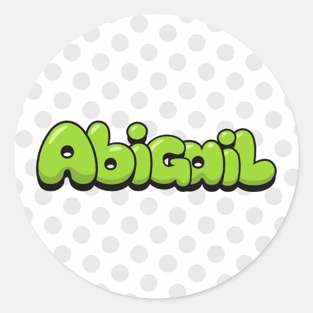 Abigail Classic Round Sticker (Front)