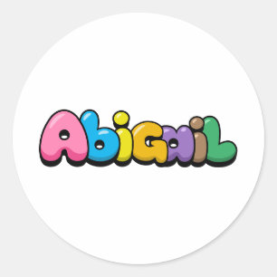 Abigail Classic Round Sticker