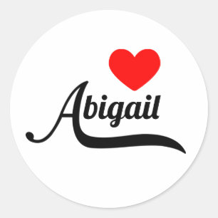 Abigail Classic Round Sticker