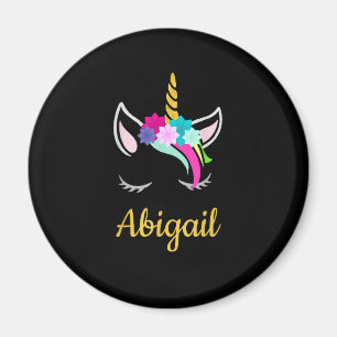 Abigail Dark Unicorn Name T-Shirt Magnet