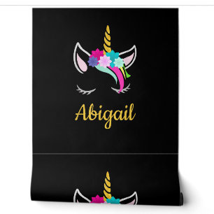 Abigail Dark Unicorn Name T-Shirt Wallpaper