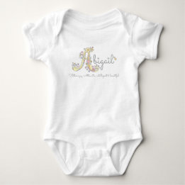 Abigail girls name decorative custom meaning baby bodysuit