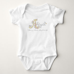 Abigail girls name decorative custom meaning baby bodysuit
