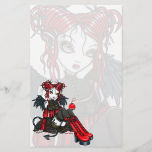 "Abigail" Gothic Fairy Cherrybomb Angel Stationery