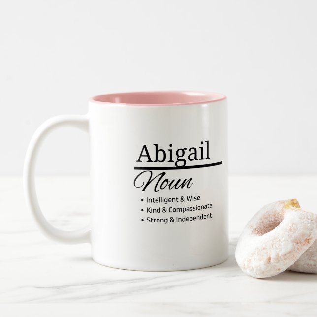 Abigail – Personalised Name Mug (With Donut)