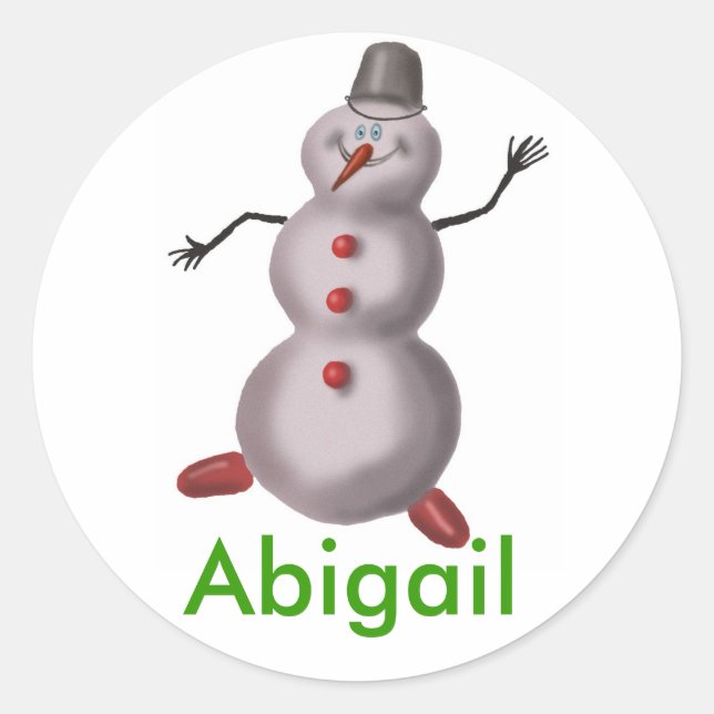 Abigail personalised name stickers (Front)