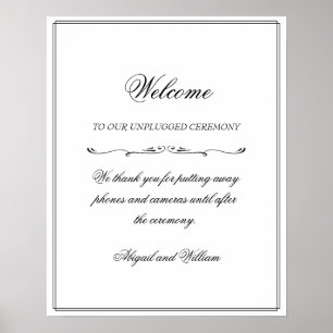 Abigail Simple Unplugged Ceremony Sign