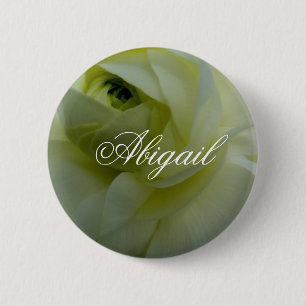 Abigail White Flower Name Badge
