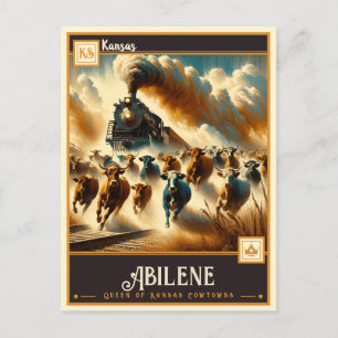 Abilene, Kansas Vintage Postcard