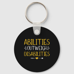 Abilities Outweigh Disabilities Autism Awareness M Key Ring