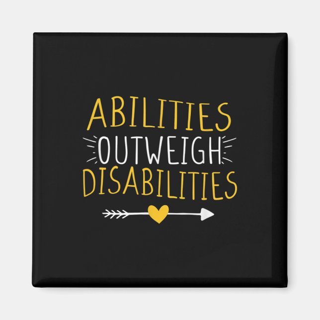 Abilities Outweigh Disabilities Autism Awareness M Magnet (Front)