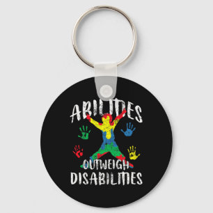 Abilities Outweigh Disabilities Autism Awareness P Key Ring
