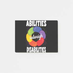 Abilities Outweigh Disabilities, Diversity Message Post-it Notes