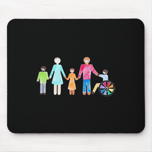Abilities Outweigh Disabilities Family Support  Mouse Mat (Front)