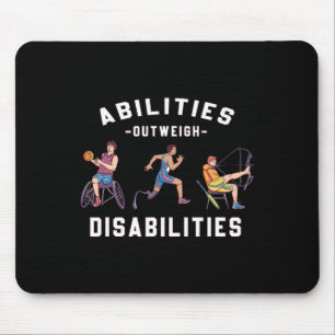 Abilities Outweigh Disabilities Running Marathon 1 Mouse Mat