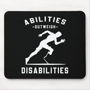 Abilities Outweigh Disabilities Running Marathon Mouse Mat