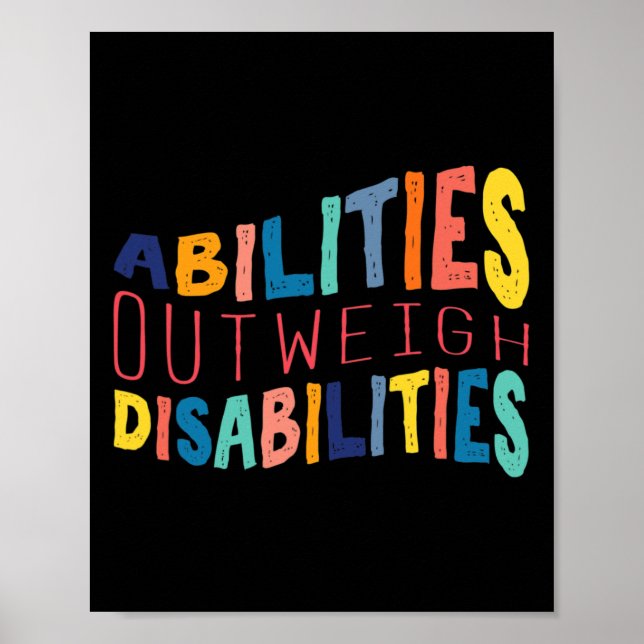 Abilities Outweigh Disabilities School Psychologis Poster (Front)