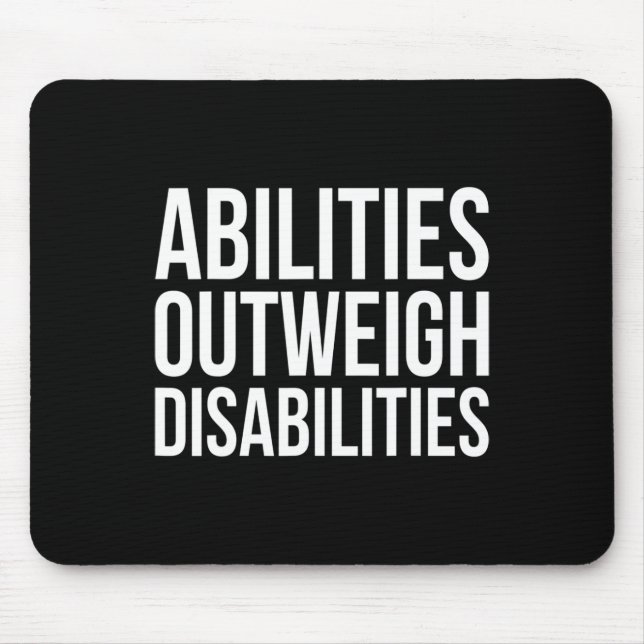 Abilities Outweights Disabilities Autism Awareness Mouse Mat (Front)
