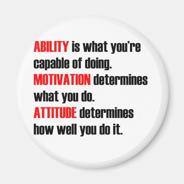 ability motivation attitude magnet (Front)