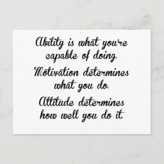 Ability Motivation Attitude Postcard